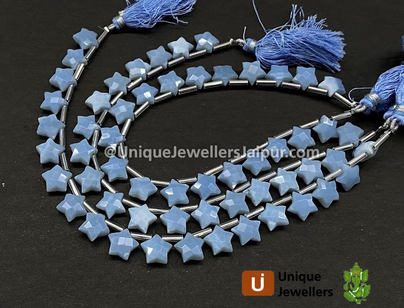 Blue Opal Faceted Star Beads